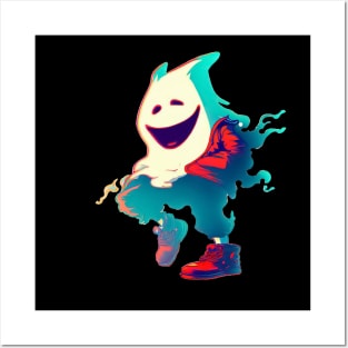 Happy ghost in sneakers Posters and Art